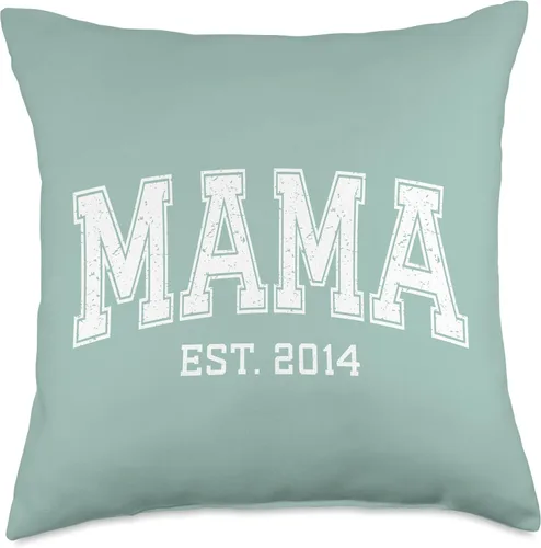 Vista 4 de Mama Est 2014 Custom Mom Personalized Mothers Day Customized Throw Pillow