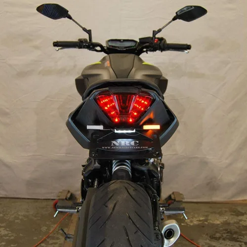 Vista 4 de New Rage Cycles Eliminador de guardabarros compatible con Yamaha MT-07 (2018-presente) Relé intermitente LED 2018-2020