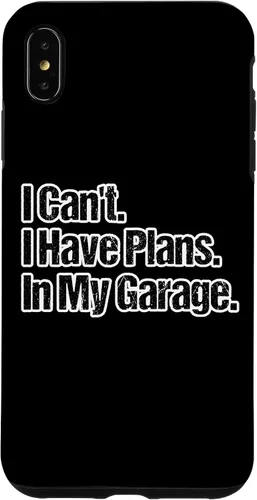 Vista 7 de Funda para iPhone 12 mini con diseño de chico de coche, con texto en inglés "I Can't I Have Planans In My Garage
