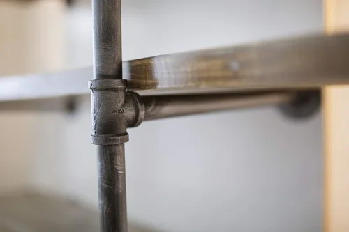 Vista 5 de Estantes de tubería de hierro flotantes montadas en la pared industriales/Estanterías/Estantes/Almacenamiento/Bibliotecas/Soportes, para bricolaje