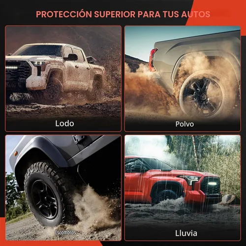 Vista 6 de A-Premium Protectores de salpicadero Compatibles con Toyota 4Runner 2003-2009 FJ Cruiser 2007-2014 Land Cruiser Prado 2003-2019 Juego de 4