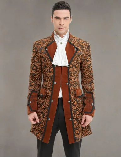 Vista 6 de Chaqueta steampunk gótica victoriana renacentista para hombre