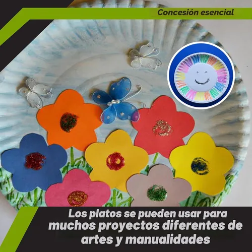 Vista 6 de Concession Essentials Plato de papel, 9" blanco sin recubrimiento 100ct