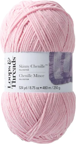 Vista 13 de Loops & Threads Hilo fino de chenilla - Hilo para tejer, ganchillo, tejer y manualidades - Azul, poliéster, 8.75 oz Azul Pájaro