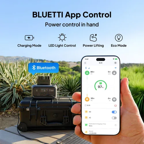 Vista 7 de BLUETTI Elite 10 Mini estación de energía portátil, 128Wh 200W generador