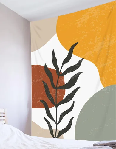 Vista 19 de LB Tapiz pequeño de mariposa colorido para colgar en la pared, diseño psicodélico de flores silvestres 3D, mariposas de fantasía floral, arte