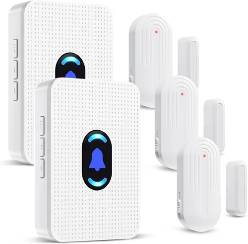 Vista 16 de Daytech Timbre Inalámbrico con Sensor de Puerta Timbre de Entrada con Alcance de 800 pies 20 Melodías 5 Niveles de Volumen Ajustable Timbre