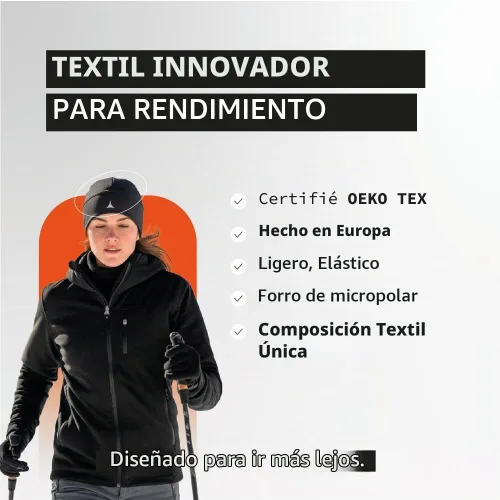 Vista 4 de Gorro Skull Cap con Forro para Casco Running Beanie - Máxima Retención Térmica y Rendimiento de Evacuación de Humedad. Se Ajusta Debajo
