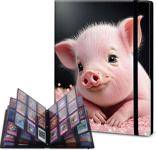 Vista 33 de Carpeta de tarjetas – Carpeta de 9 bolsillos para tarjetas intercambiables, carpeta de cuero de 360 bolsillos de carga lateral para MTG, TCG Bandera