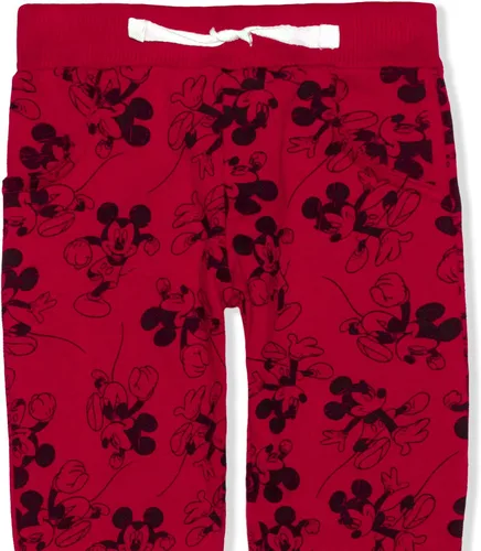 Vista 2 de Disney Mickey Mouse Boys Jogger Sweatpants with Drawstring for Toddler and Little Kids Blue or Red or Black