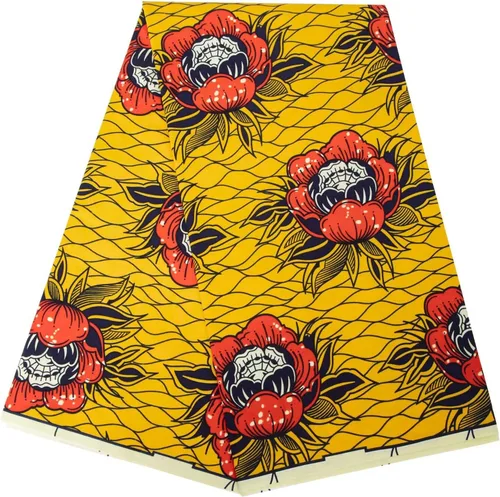 Vista 20 de HollandaisWax Tela africana 6 yarda impresa tela africana Ankara tela de cera para vestido de fiesta 6681NEWa