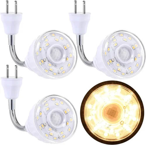 Vista 8 de Paquete de 3 luces LED de noche activadas por movimiento, luz con sensor Blanco frío