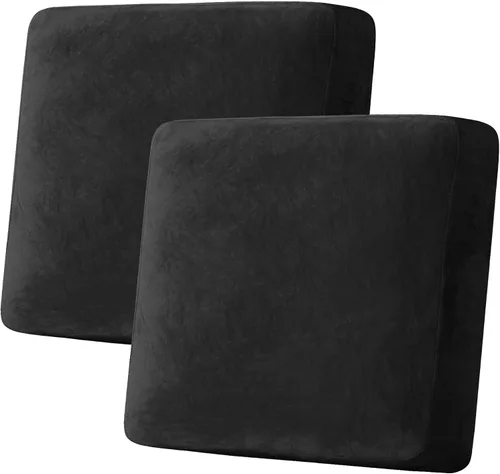 Vista 151 de H.VERSAILTEX Funda de cojín elástica de terciopelo para sofá, funda de cojín de felpa para cojines de silla, protector de muebles, cojín de asiento