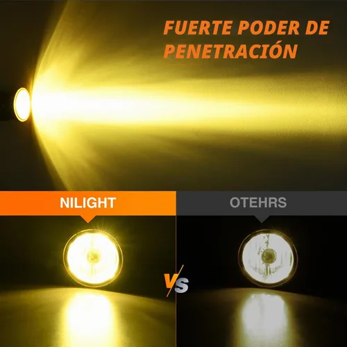 Vista 6 de Conjunto de luces antiniebla Nilight Compatible con Nissan Maxima 2000 2001 Sentra 2002 2003 y Frontier 2004 Xterra Lámparas de lente ámbar