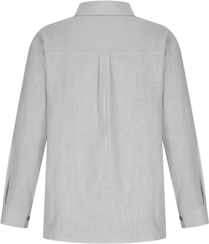 Vista 77 de SMIDOW Camisa de algodón y lino con botones para mujer