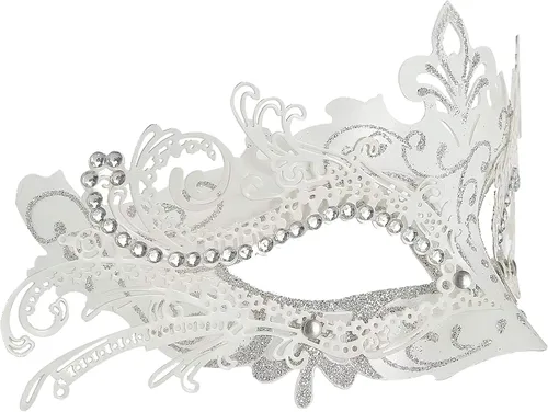 Vista 3 de Máscara de metal de Halloween Galant Máscara de mascarada para mujer máscara veneciana fiesta baile de graduación Mardi Gras boda decoración de pared