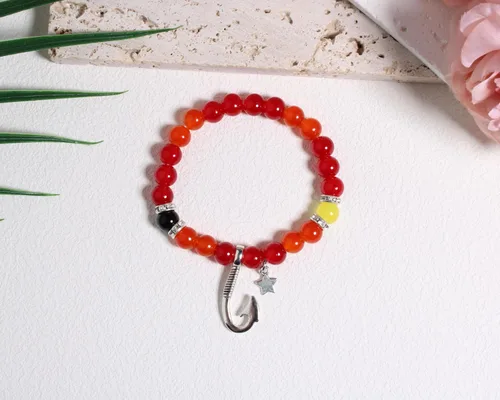 Vista 2 de QqzsJewls Pulseras inspiradas en FNAF, regalos de disfraz para fanáticos del juego Fnaf, pulseras de piedra con cuentas para niños y niñas, regalos