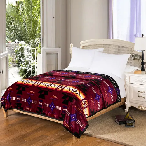 Vista 5 de Southwest Design - Manta reversible súper suave (estampado navajo) tamaño King (turquesa)