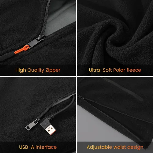 Vista 5 de ISOPHO Heated Vest for Men and Women, USB Charging Vest Heating for 8 Hours, Electric Heated Jacket
