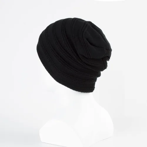 Vista 4 de LANGZHEN Gorro holgado para hombre, gorro de punto con forro cálido de invierno para chicos, gorro cálido suave y grueso