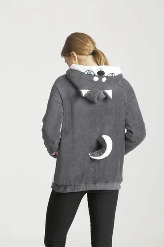 Vista 17 de Coriresha - Sudadera con capucha para niños, estilo perro, con orejas de perro en 3D y cola de perro, manga larga