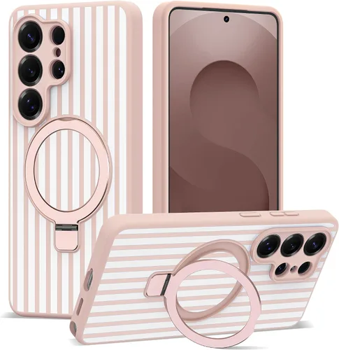 Vista 27 de SKYLMW - Funda para Samsung Galaxy S23 con soporte, 6.1 pulgadas, color negro Soporte de anillo magnético, compatible con Mag-Safe, funda