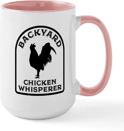 Vista 20 de CafePress Backyard Chicken Whisperer Mugs Taza de café de cerámica de 15 oz (15.0 fl oz)