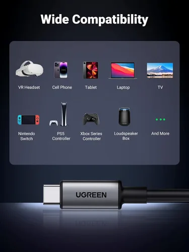 Vista 8 de UGREEN Cable Link compatible con Oculus Quest 2Pico 4 y PCSteam VR, cable de auriculares VR Link de 16 pies con transferencia de alta velocidad