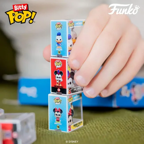 Vista 31 de Funko Bitty Pop! Disney - Minnie, paquete de 4 – Minnie Mouse (vestido rojo), pato margarita, pato Donald y una figura misteriosa sorpresa – 0.9