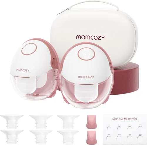 Vista 19 de Momcozy Extractor de leche portátil BP334 Air 1, 2 unidades rojo