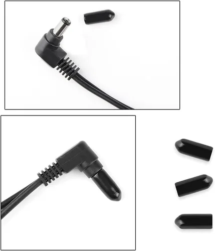 Vista 5 de Adaptador de fuente de poder 9V DC 1A (1000mA) Mr.Power para efectos de guitarra, cable de 3 líneas, tapa insulada