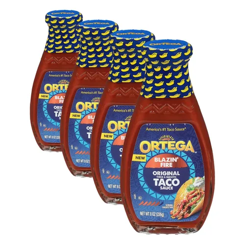 Vista 21 de Salsa picante para tacos Ortega Blazin’ Fire, 8 onzas