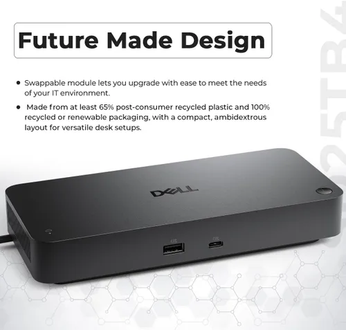Vista 12 de SD25TB4 Pro Thunderbolt 4 Smart Dock con pantalla 8K, adaptador de 180 W Negro
