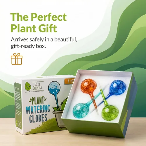 Vista 7 de Little Green Leaf LGL - Globos de riego para plantas, globos de riego automático. Insertos decorativos de riego automático. Picos de riego