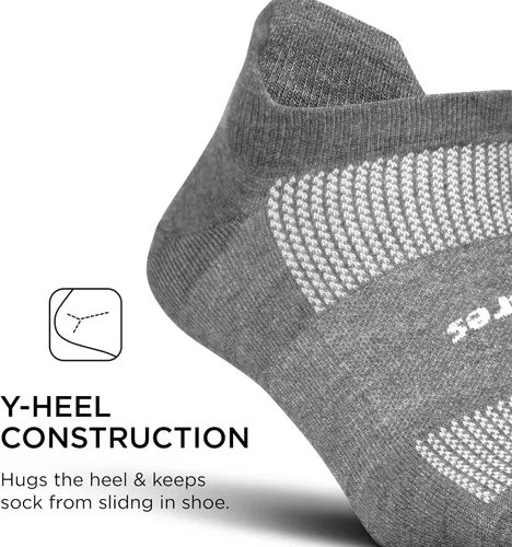 Vista 4 de Feetures High-Performance Max Cushion No Show Tab Solid - For Men & Women, Athletic Ankle Socks, Moisture Wicking