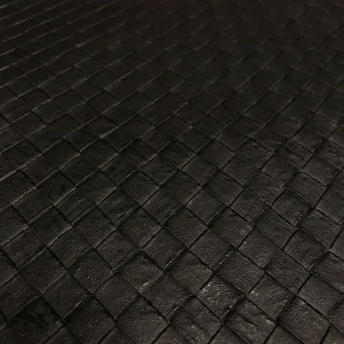 Vista 2 de Tela tejida de piel sintética, vinilo suave en relieve, manualidades texturizadas para bricolaje y tapicería, corte individual de 1 yarda, 36 x 54