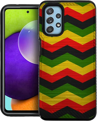 Vista 13 de CasesOnDeck - Funda de doble capa compatible con Samsung Galaxy A32 5G y A32 [armadura cepillada] Carcasa de dos piezas de metal cepillado