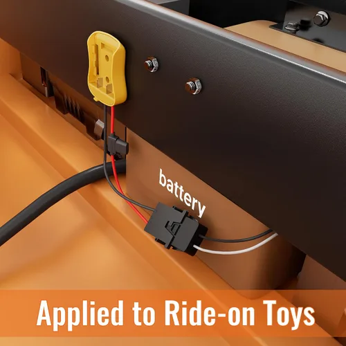 Vista 4 de RVBOATPAT Adaptador de rueda eléctrica compatible con Dewalt 20V batería arnés conector 12 AWG cable 12 ruedas eléctricas de 12 voltios