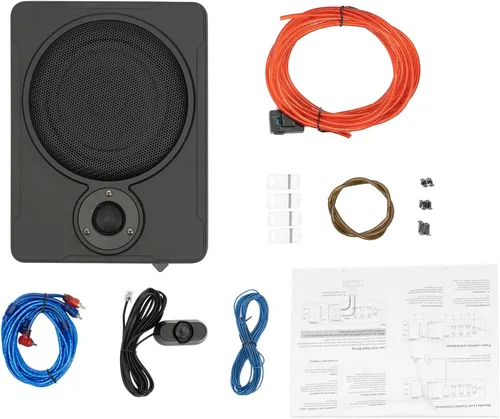 Vista 2 de Subwoofer de 8 pulgadas de audio para automóvil súper delgado amplificado, subwoofer para automóvil debajo del asiento, amplificador activo de bajo