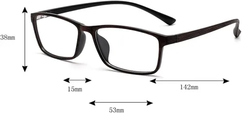 Vista 3 de Fullwosing Lentes de miopía de 0.50 a -6.00 con marco TR90 para miopía, lentes de miopía para hombres y mujeres