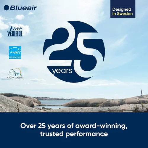 Vista 6 de Purificador de aire Blueair Blue Pure 411+ de 3 etapas con pre-filtros lavables y filtro de carbono para capturar partículas, alérgenos, olores