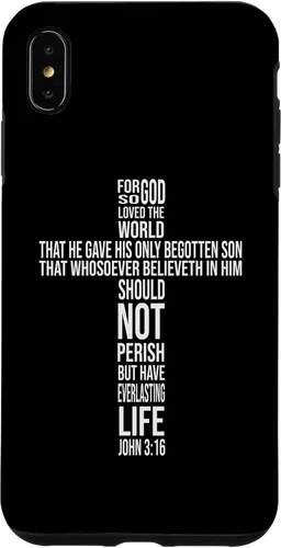 Vista 11 de Christian Cross John 3:16 Bible Verse Faith-Based Easter Case for iPhone 16