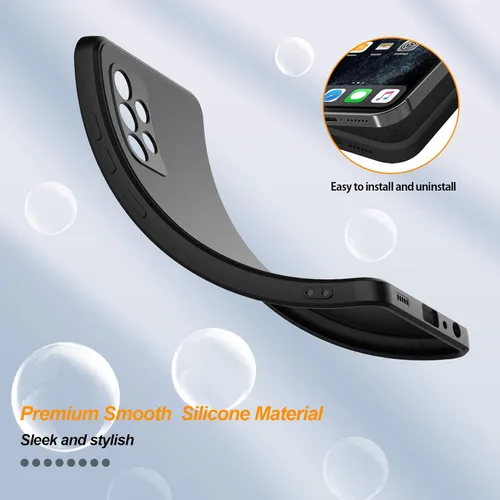 Vista 5 de Funda para iPhone 11, funda de goma de gel de silicona líquida, no amarillenta, funda protectora de silicona multicolor, funda protectora Negro