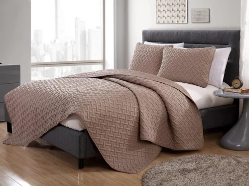 Vista 13 de VCNY Home - Juego de edredón para cama individual de 2 piezas, alternativa a edredón tamaño individual, colcha de tejido de cesta con funda