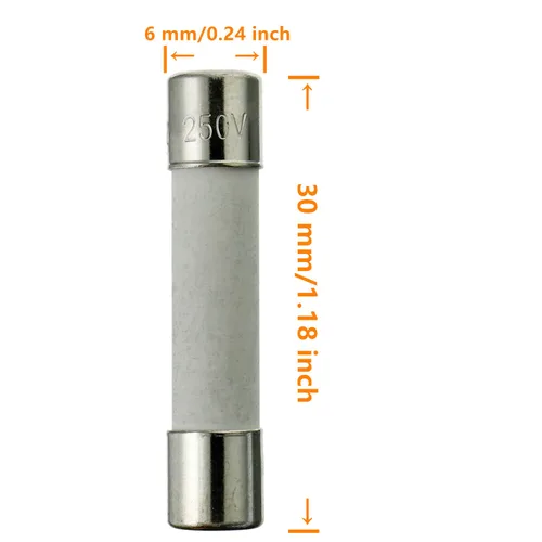 Vista 3 de T1AL250V 20 fusibles de tubo de cerámica de soplado lento de 0.236x1.181 in 0.24 x 1.18 pulgadas 1A 250V
