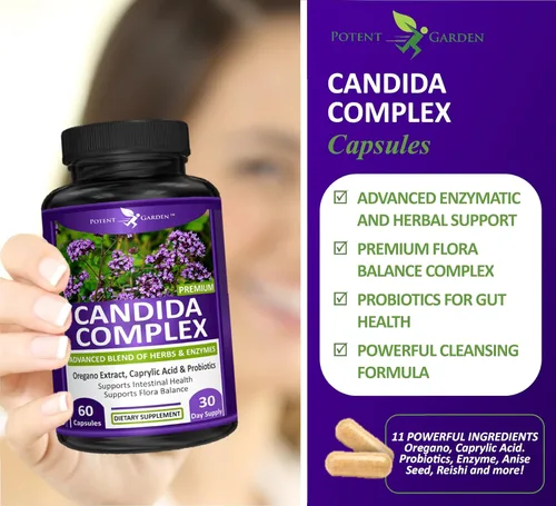 Vista 6 de Potent Garden Paquete de bienestar diario - Complejo Candida + verduras orgánicas de superalimentos