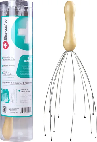 Vista 11 de BioSwiss Paquete de 2 masajeadores portátiles de cuerpo completo, herramienta de punto de presión de 4 piernas para espalda, cuello y hombro