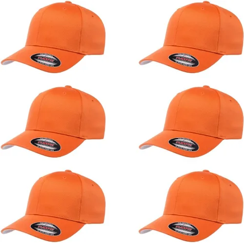 Vista 75 de Gorra de béisbol Flexfit Wooly Combed Premium de 6 paneles estructurada Ajuste elástico Paquete al por mayor disponible Negro