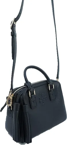 Vista 4 de Tory Burch 87899 Thea Mini cartera de tela negra con hardware dorado para mujer, Negro