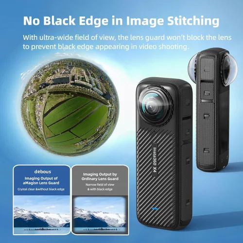 Vista 6 de Insta 360 X4 - Protector de pantalla para Insta360 X4 X 4 9H, película de vidrio templado duro, antiarañazos, sin burbujas
